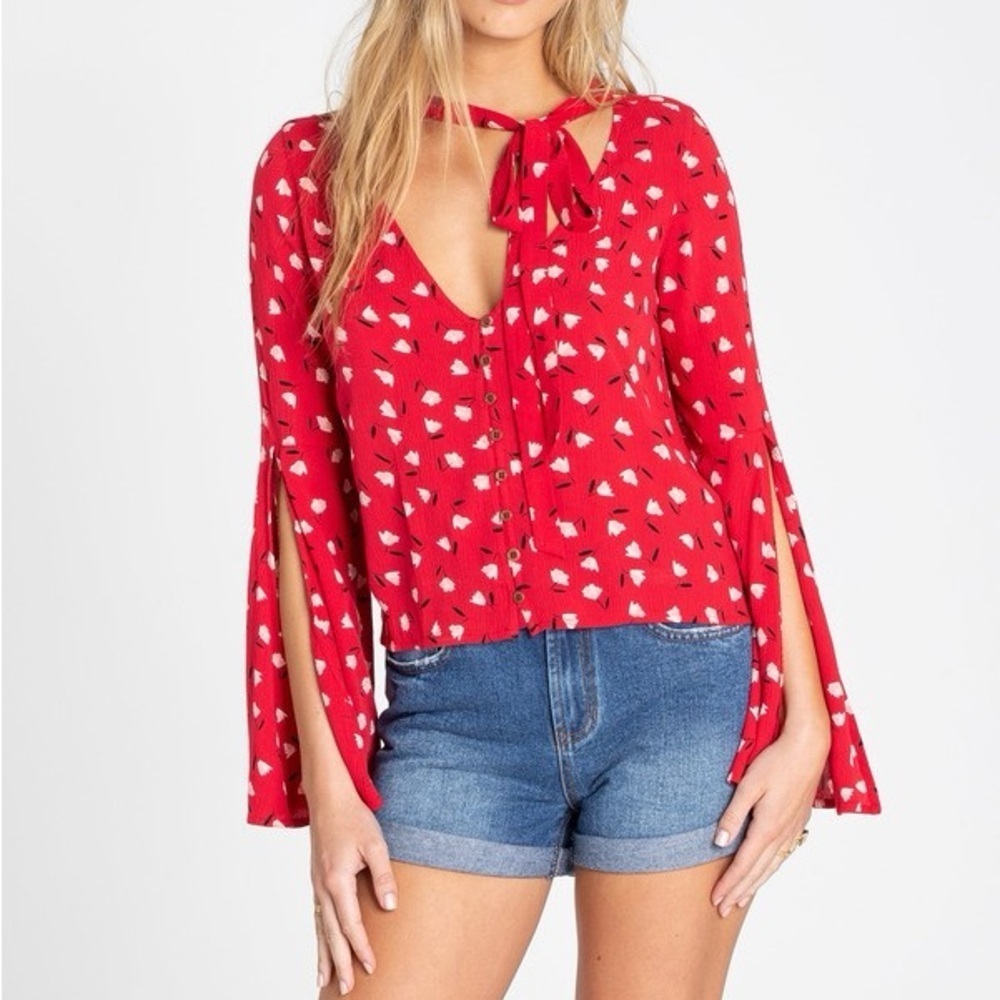 Women’s Billabong Lust Linger Blouse Top size Large